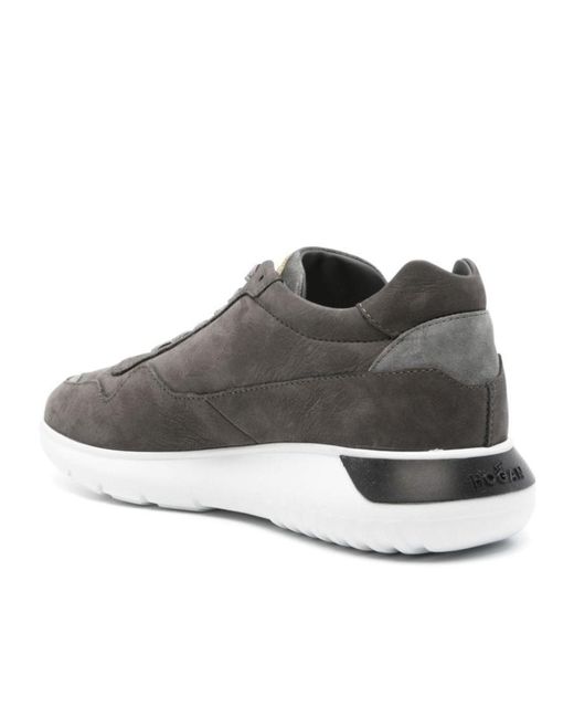 Hogan Gray Interactive 3 Lace-Up Sneakers for men