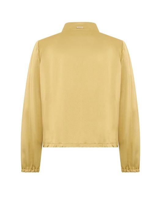 Herno Yellow Zip-Up Bomber Jacket