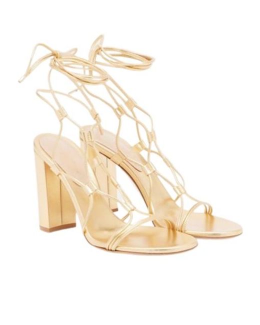 Gianvito Rossi Natural Solid Color Leather Sandals