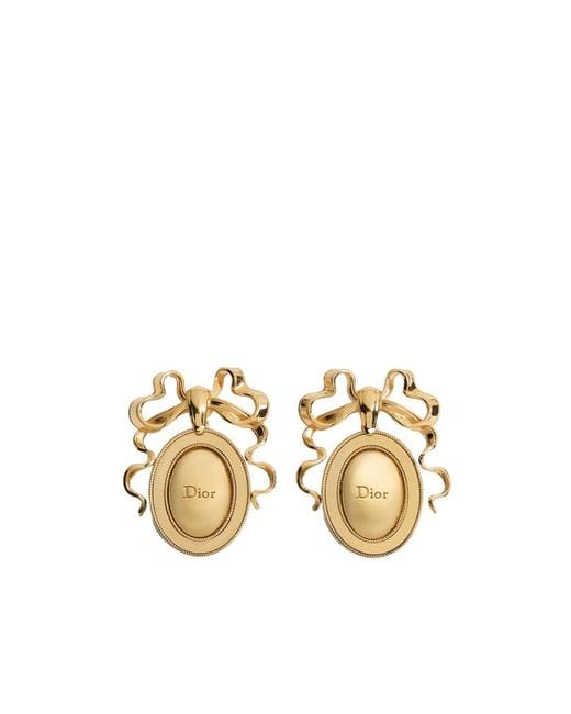 Dior Metallic Médaillon Earrings