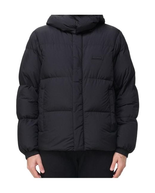 ARMANI EXCHANGE Black Long-Sleeved Cotton-Padded Jacket for men