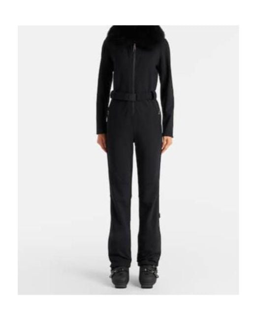 Yves Salomon Black Shearling-Trimmed Belted Ski Suit