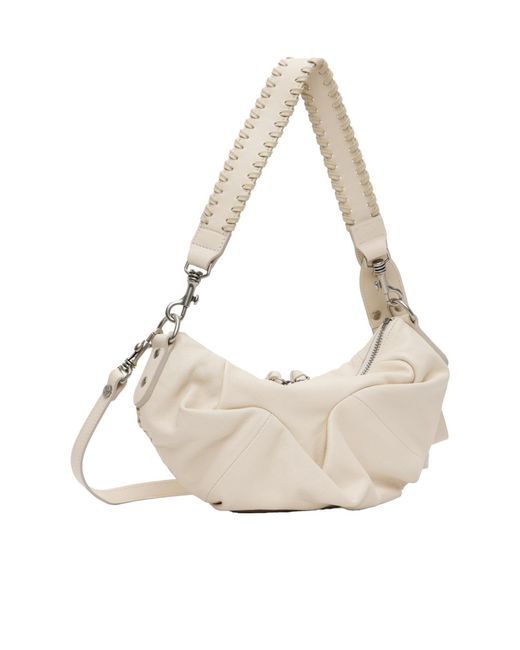 Vivienne Westwood White Agnes Orb Braided Shoulder Bag
