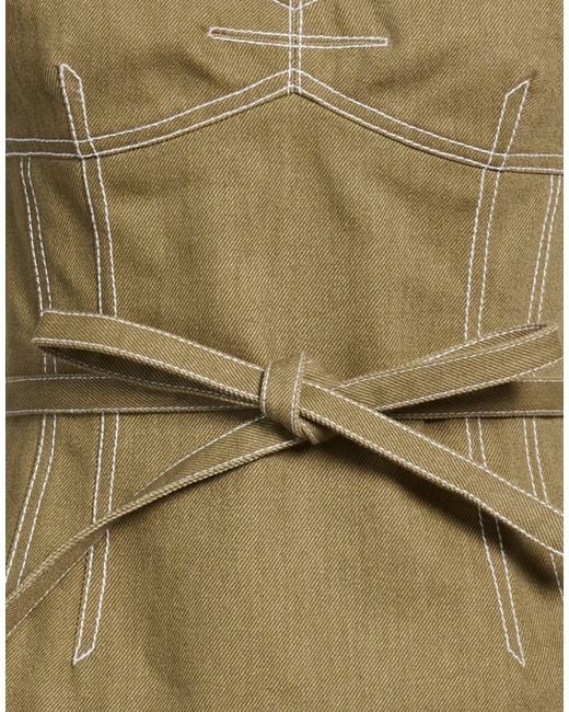 Tory Burch Green Solid Color Denim Sleeveless Top