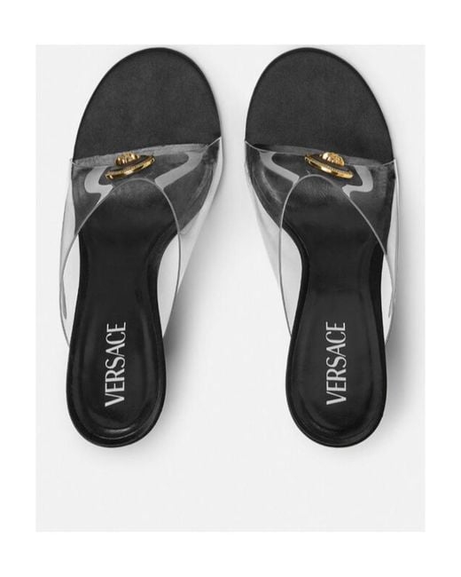 Versace White Vagabond Open-Toe Mules