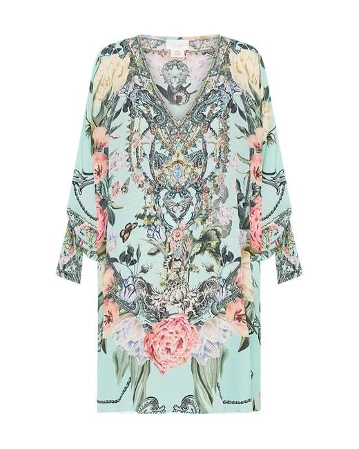 Camilla Blue Floral Print Dress