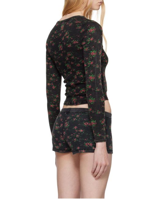 Alexander Wang Black Floral Pattern Sweater