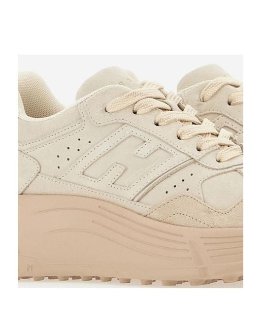 Hogan Natural Platform Lace-Up Sneakers