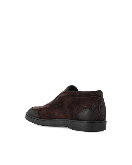 Tagliatore Brown Round Toe Slip-On Loafers for men