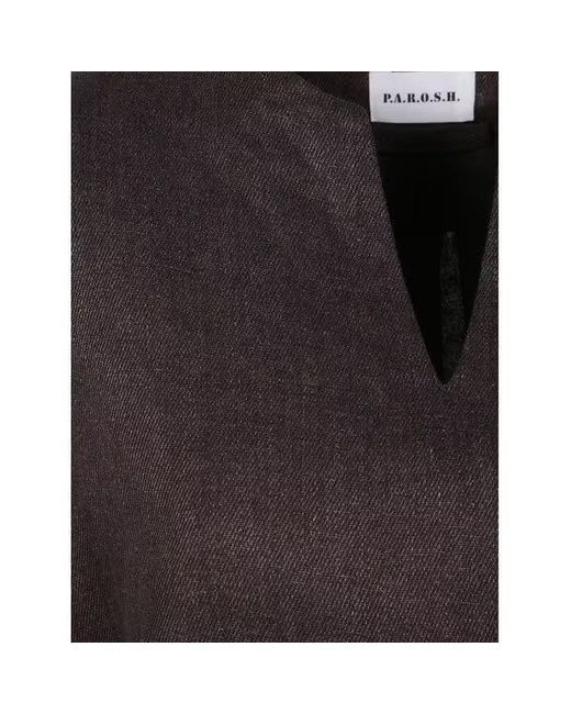 P.A.R.O.S.H. Black Belted Blouse