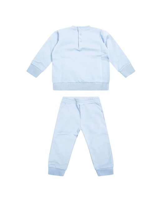 Moncler Blue Logo-Patch Tracksuit Set