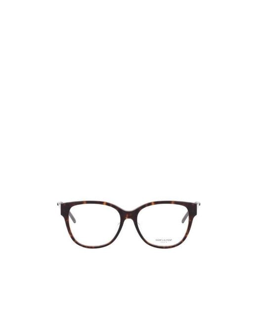 Saint Laurent White Tortoiseshell Pattern Flat Mirror