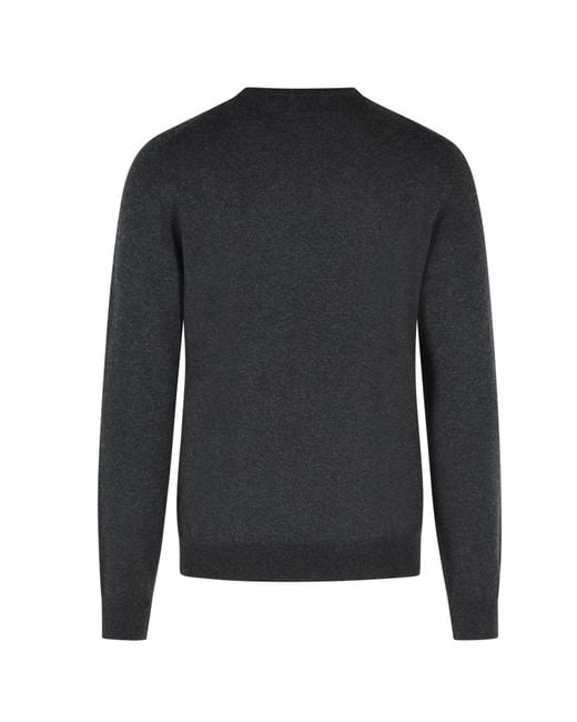 Gran Sasso Black Crew-Neck Sweater for men