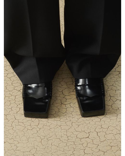 Jacquemus Black The Carré Square-Toe Loafers for men
