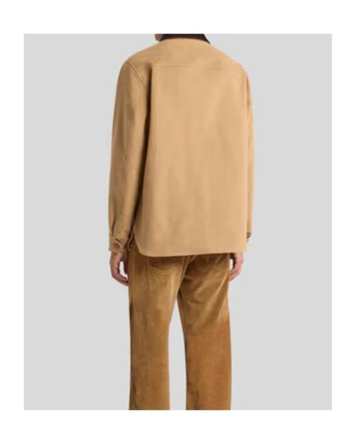 Etro Natural Pegaso Embroidered Flap Pocket Jacket for men