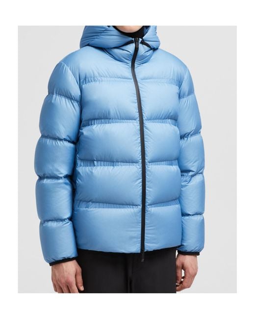 Moncler Blue Masac Zip-Up Short Puffer Jacket for men