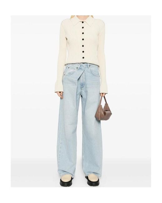 Agolde Blue Wide-Leg Jeans