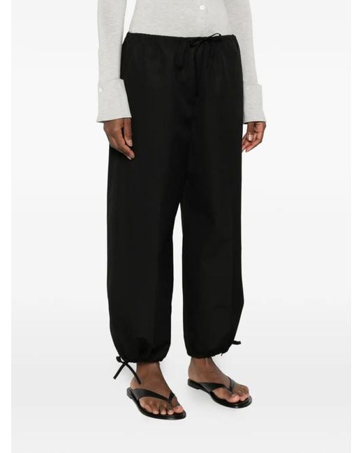 Totême  Black Drawstring-Fastening Trousers