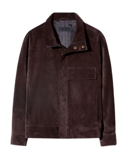 Nili Lotan Brown Long-Sleeve Leather Jacket