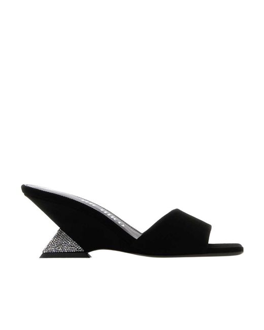 The Attico Black The Cheope Heeled Mules