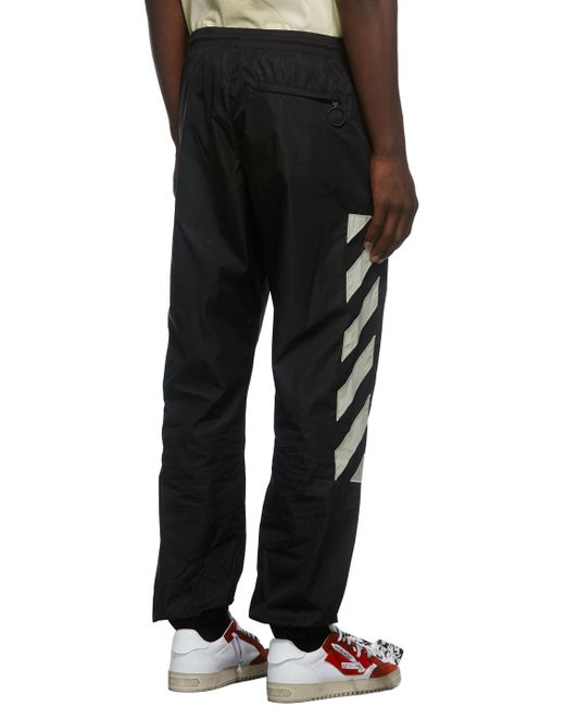 Off-White c/o Virgil Abloh Black Diag Logo Printed Sweatpants for men