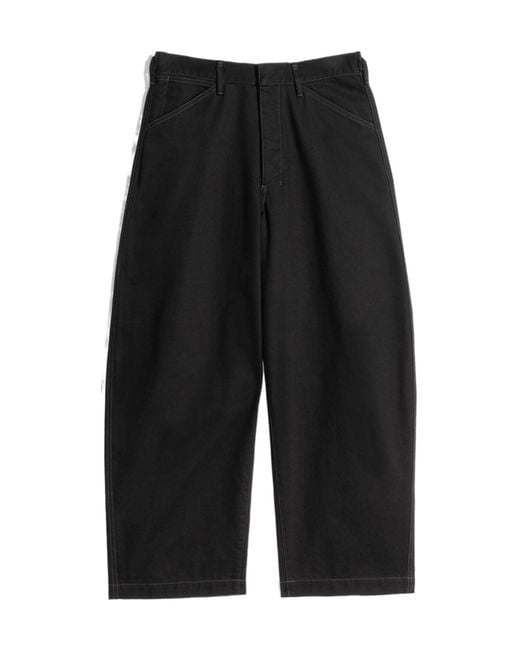 Lemaire Black Maxi Workwear Pants for men