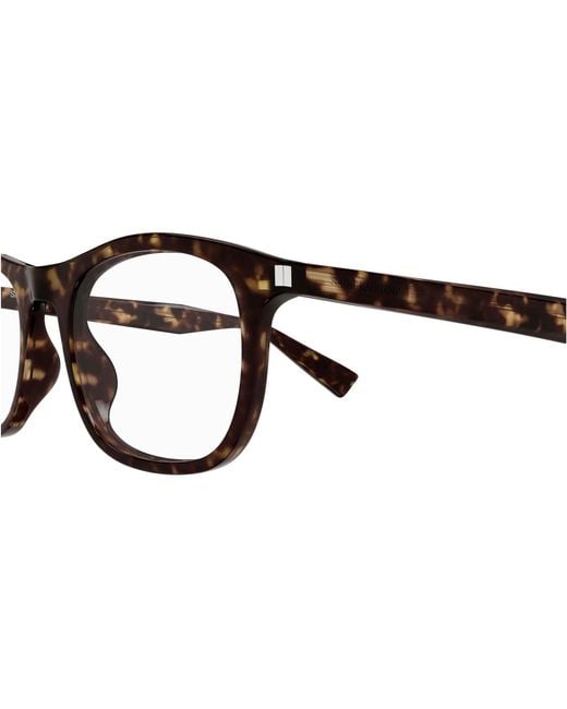 Saint Laurent White Eyewear Rectangle Frame Glasses for men