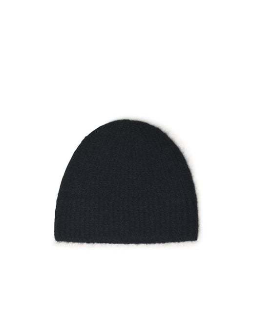 Dries Van Noten Blue Moss Ribbed Knit Beanie for men