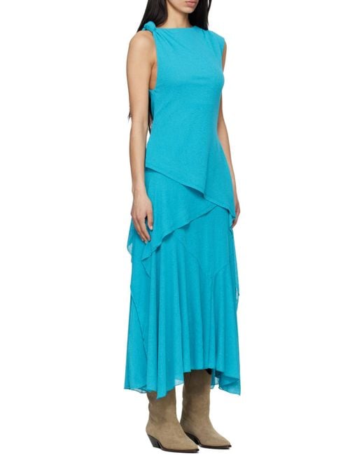 Ganni Blue Long Dress