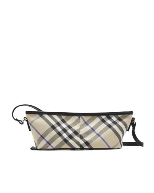 Burberry Metallic Vintage Check-Pattern Zipped Shoulder Bag