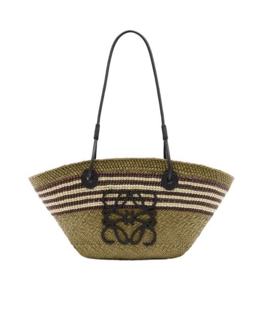 Loewe Metallic Anagram Basket Tote Bag
