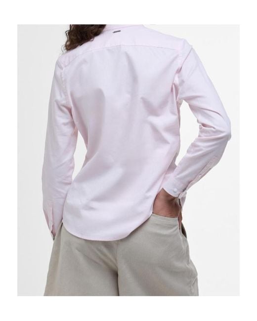 Barbour White Derwent Long-Sleeved Shirt