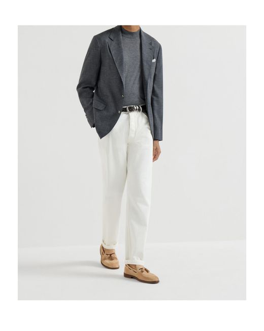 Brunello Cucinelli Natural Tassel-Detail Loafers for men