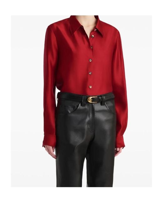 Khaite Red Buttoned Shirt