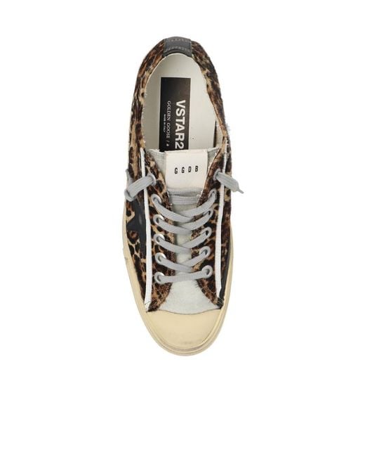 Golden Goose Deluxe Brand Brown V-Star 2 Low-Top Sneakers