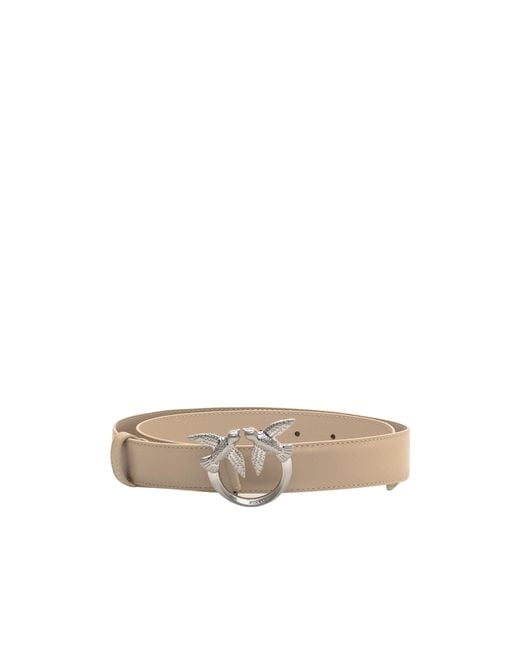 Pinko White Love Berry Buckle Belt