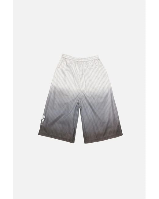 Acne Gray Oversized Logo Shorts for men
