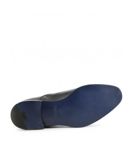 Emporio Armani Black Lace-Up Business Dress Shoes for men