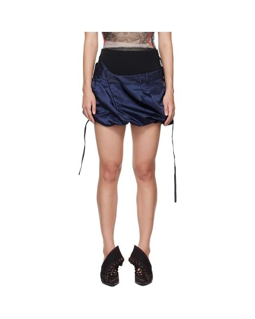 OTTOLINGER Blue Draped Skirt