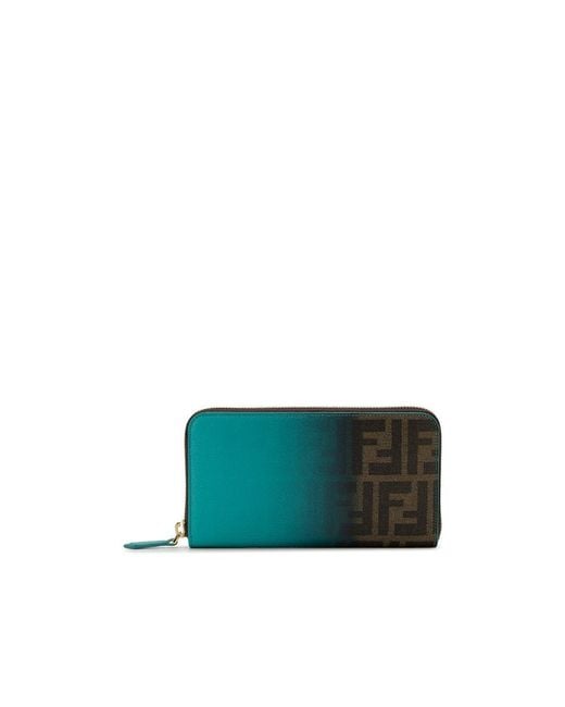 Fendi Green Gradient Long Wallet