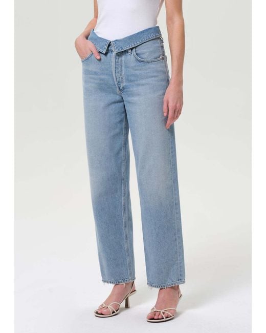 Agolde Blue Echo Straight-Leg Jeans
