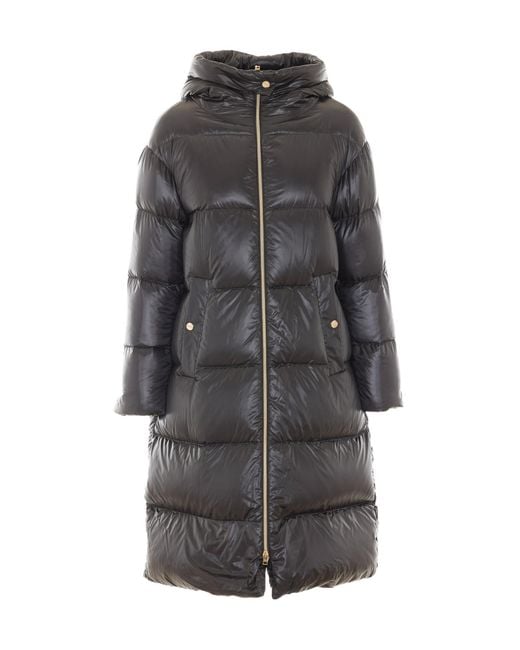 Herno Gray Zippered Down Jacket