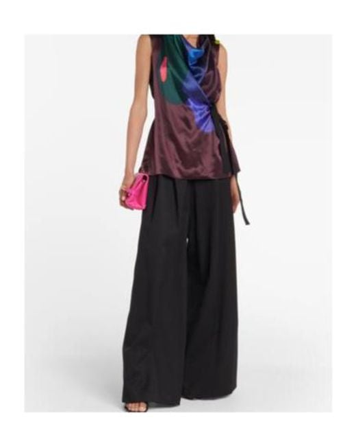 Roksanda Multicolor Printed Self-Tie Silk Top