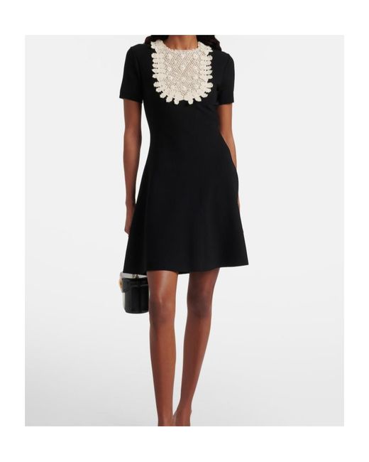 Valentino Black Crochet Minidress