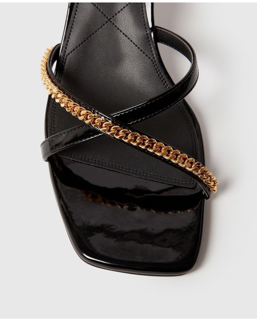 Stella McCartney Metallic Elsa Chain-Embellished Square Sandals
