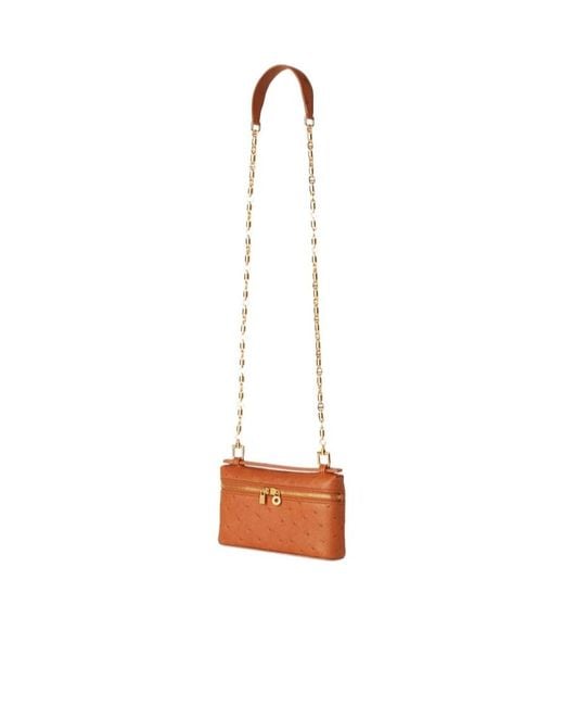 Loro Piana Orange Extra Pocket Mini Pouch