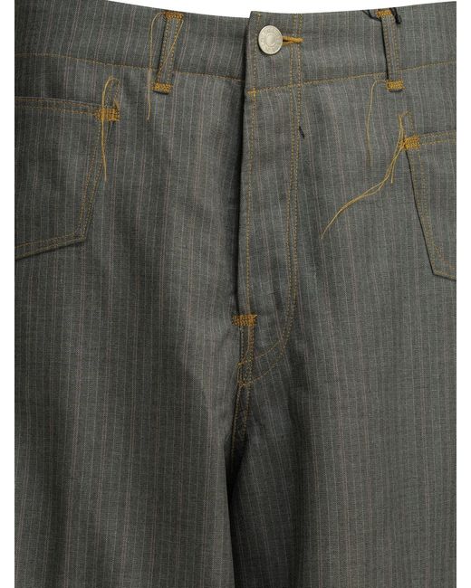 Junya Watanabe Gray Casual Pinstripe Pants for men