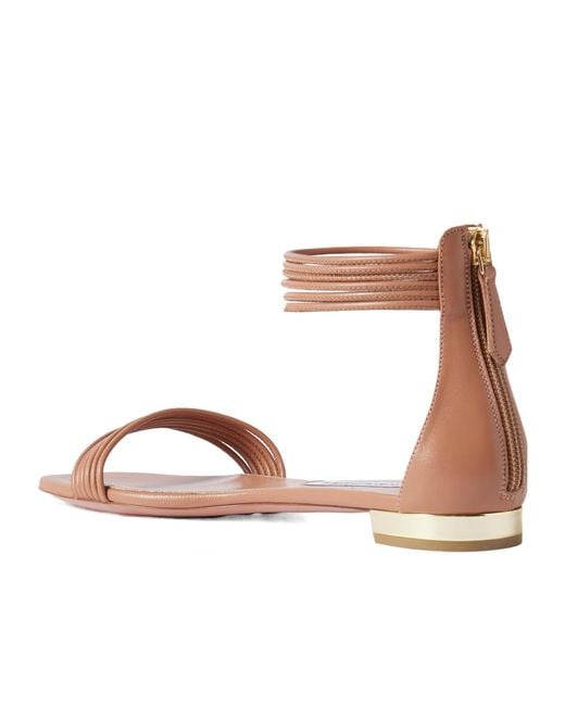 Aquazzura Multicolor Solid Color Leather Sandals