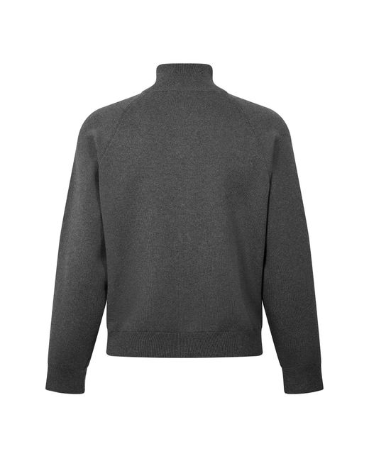 Versace Gray Zip-Up Sweater for men