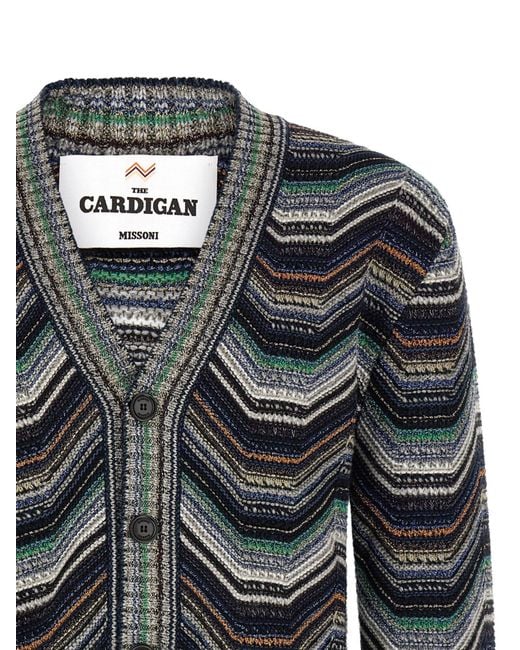 Missoni Black Zigzag Cardigan for men